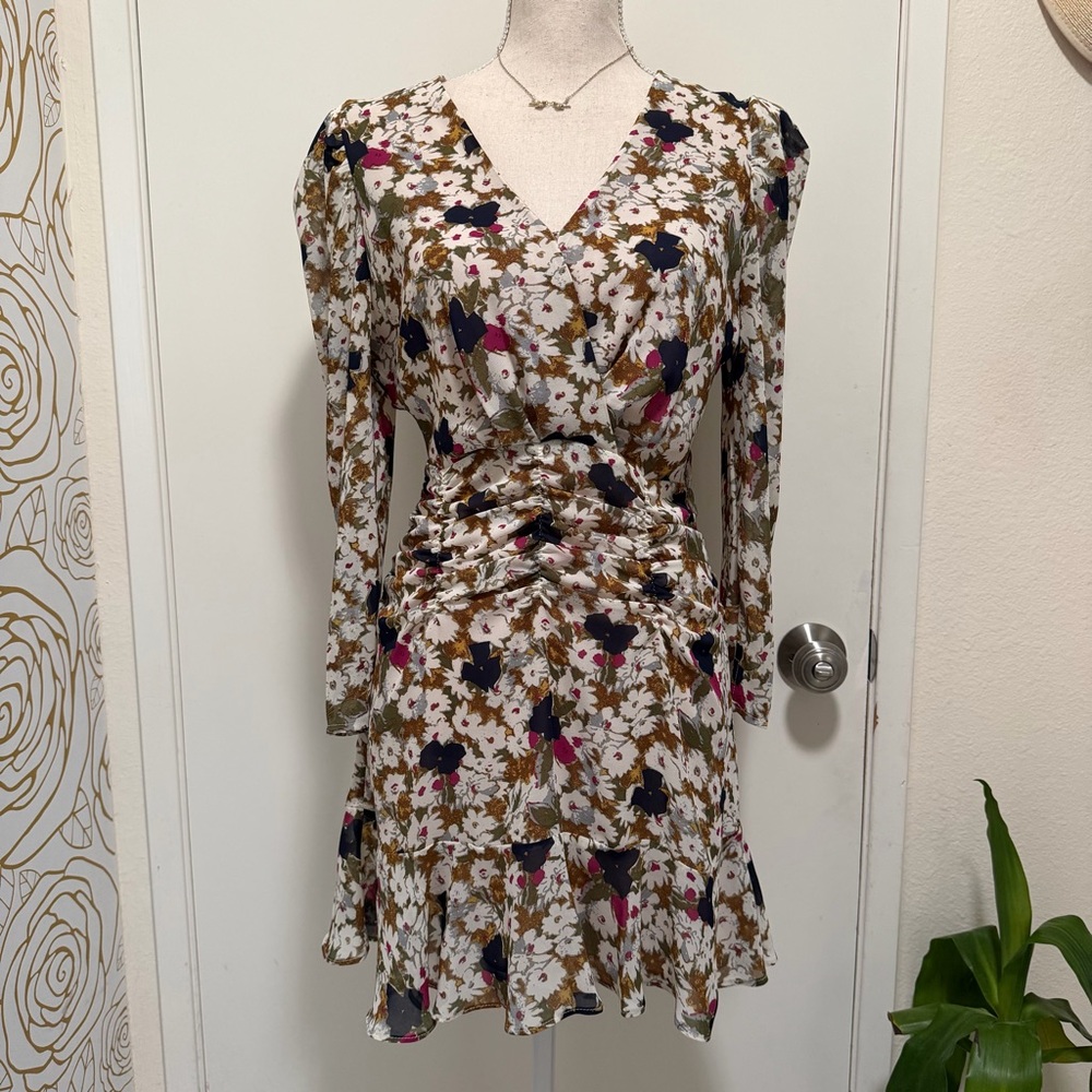 ASTR the Label Floral Ruched Waist Minidress